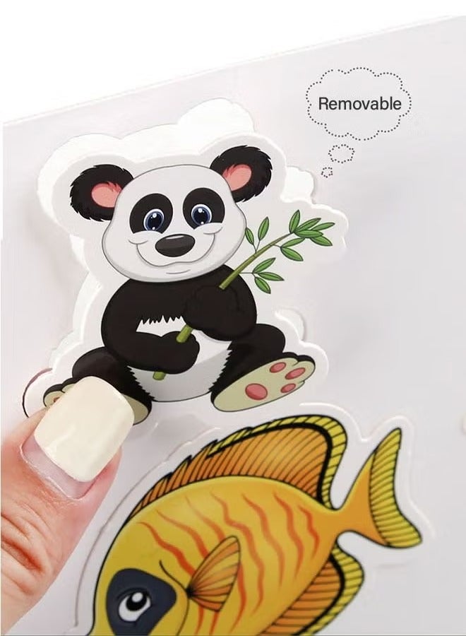 Quiet Children's Book, Early Education Enlightenment Quiet Sticker Book for 2-6 Years Old Toddlers, 10 Pages Educational Toy Travel Toy for Boys and Girls, Preschool Learning, Animal Theme - Image 4