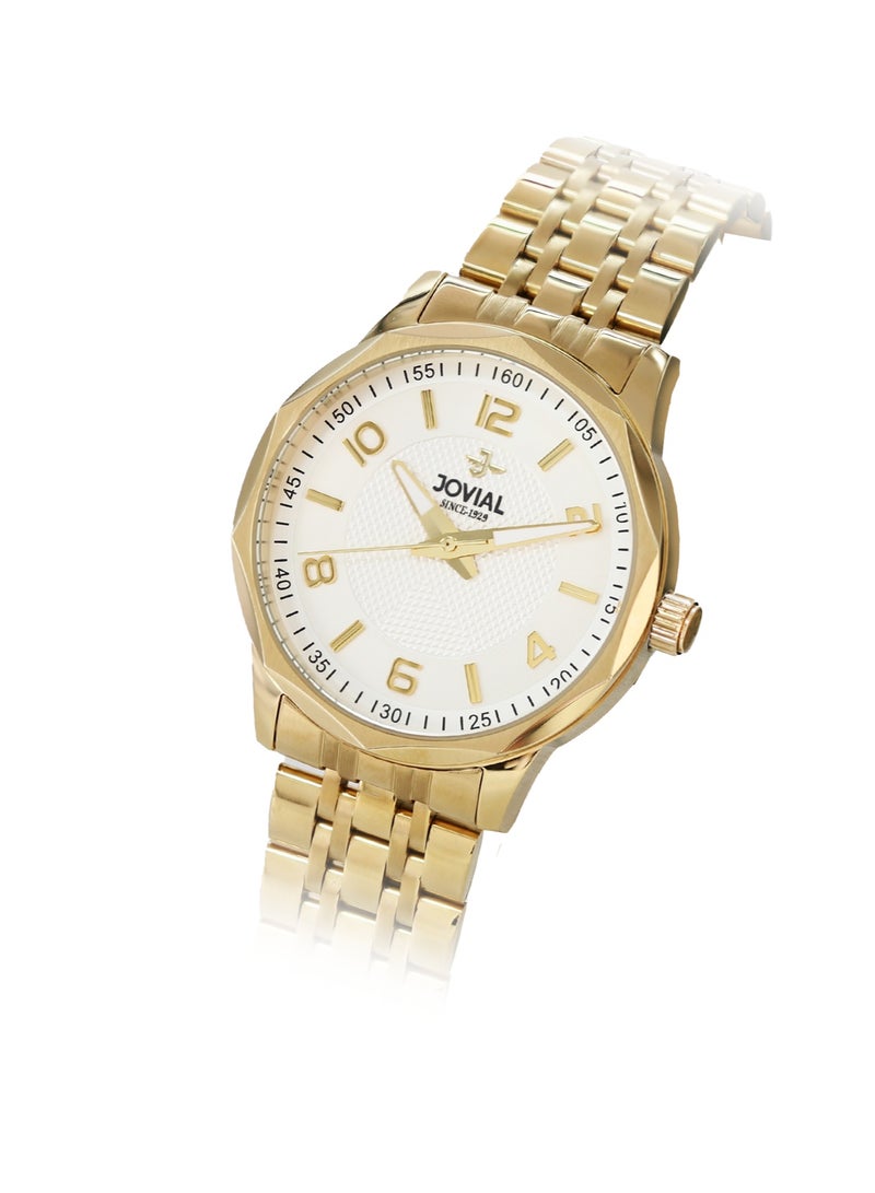 Jovial JOVIAL 5053LGMQ01E Women's Stainless Steel Watch, White Dial, Water Resistant, Analog, 28MM - Image 2