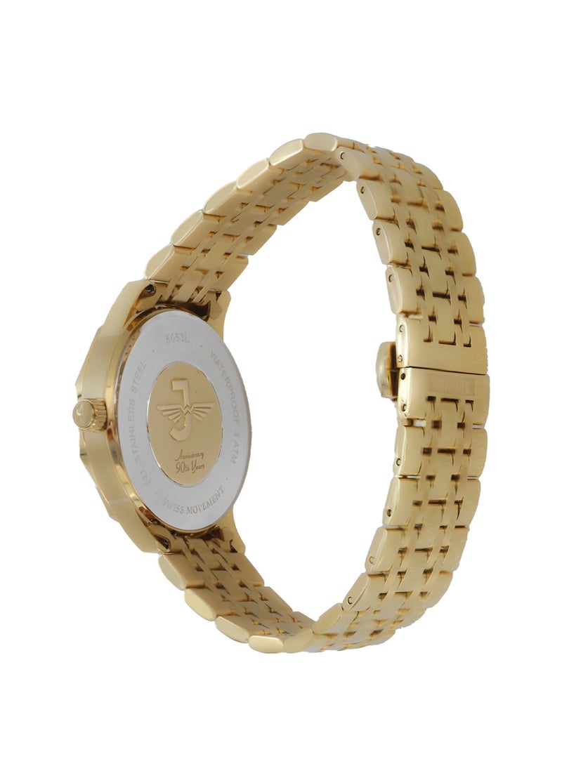Jovial JOVIAL 5053LGMQ01E Women's Stainless Steel Watch, White Dial, Water Resistant, Analog, 28MM - Image 3