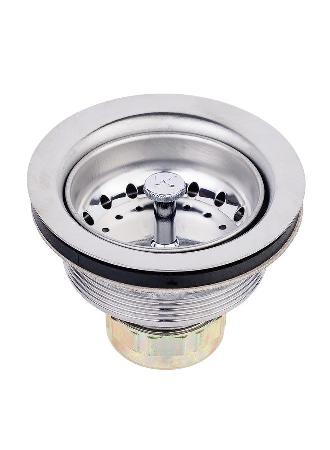 Keeney 1431SSBX Sink Strainer with Fixed Post Basket, Stainless Steel - Image 1