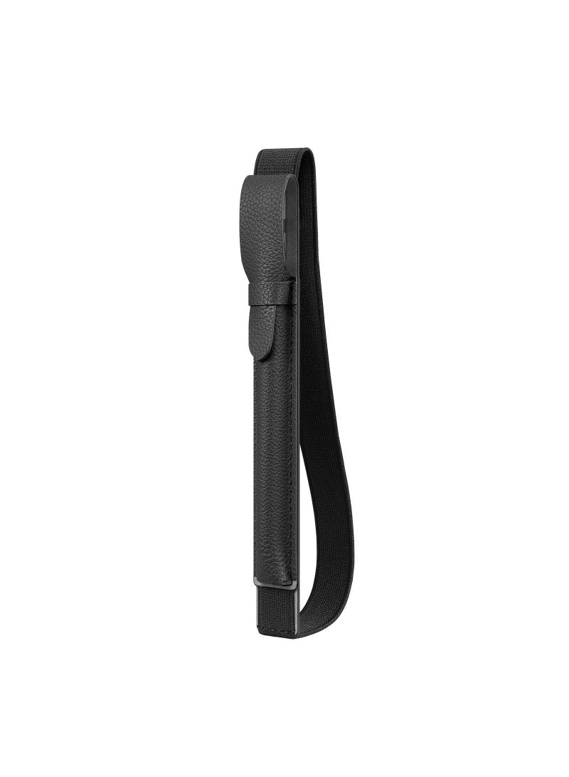 SYOSI SYOSI Pencil Holder, Black, with USB Adapter Pocket for Apple Pencil 1st 2nd Generation, Premium Elastic Vegan Leather Sleeve Pouch Compatible with iPad Case - Image 1