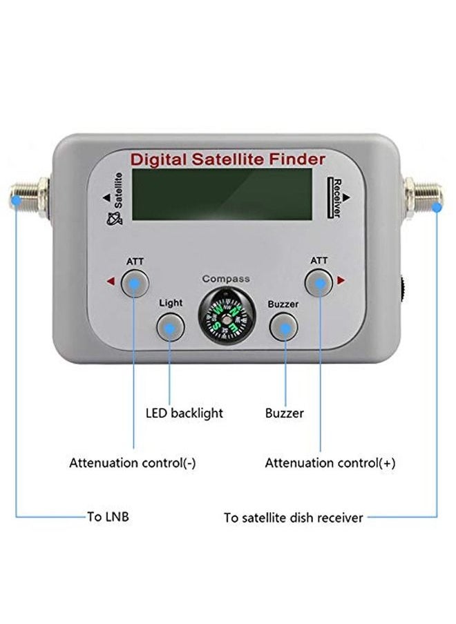 Generic - Mini Digital Satellite Finder Meter with LCD Display and Compass - Image 1