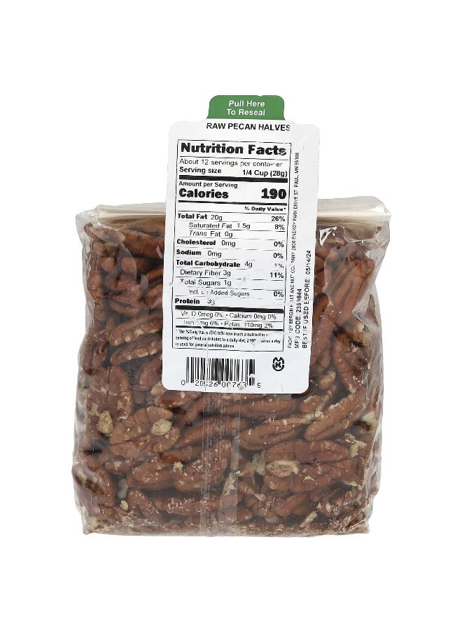 Bergin Fruit and Nut Company Bergin Fruit and Nut Company, Raw Pecan Halves, 12 oz (340 g)  - Image 2