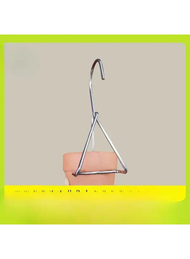 5 Pcs Heavy Duty Stainless Steel Wall Mounted Plant Hanger Hooks Vertical Silvery Corrosion Resistant Easy Install With Screws For Hanging Flower Pot Holders Balcony Fence - Image 5