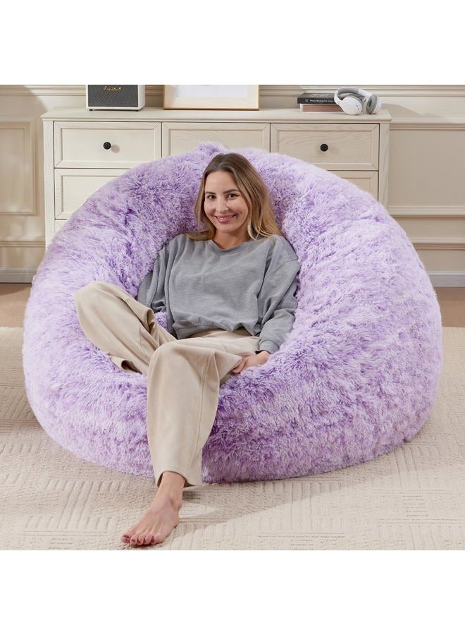 ODreamyDogs 5FT Bean Bag Cover for Stuffed Animals Machine Washable, Gaming Bean Bag Chairs for Adults Teens Girls, Lovely Cute Bean Bag Storage Stuffed Animal, Purple - Image 1