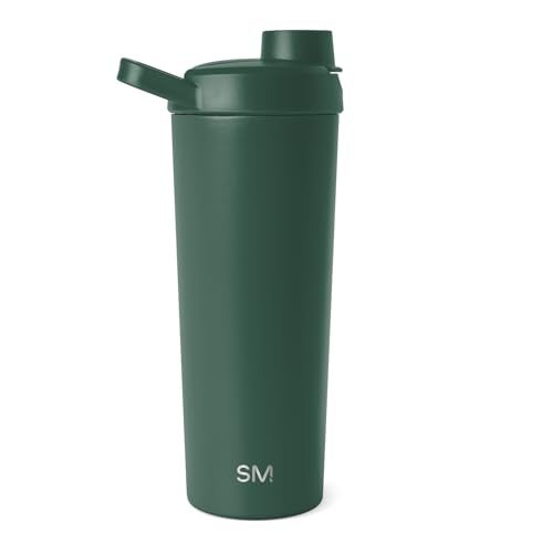 Simple Modern Stainless Steel Shaker Bottle with Ball 24oz | Metal Insulated Cup for Protein Mixes, Shakes and Pre Workout | Rally Collection | Forest - Image 2