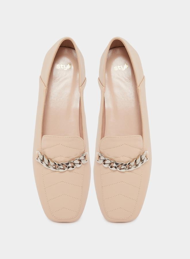 Styli Styli Quilted Chain Trim Casual Shoes - Image 5