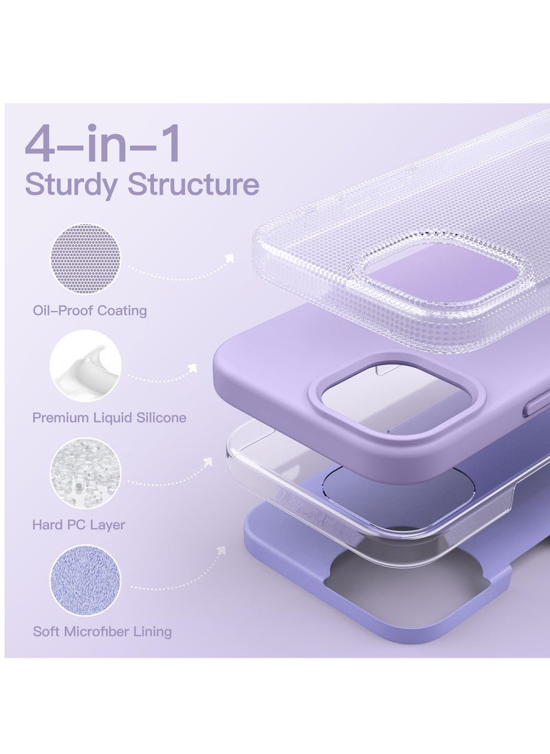 BORTONY iPhone 15 Case 6.1 Inch Silicone Silky-Soft Touch iPhone 15 Cover Full-Body Slim Thin Phone Case Shockproof Protective Case Cover for Apple iPhone 15  - Image 3