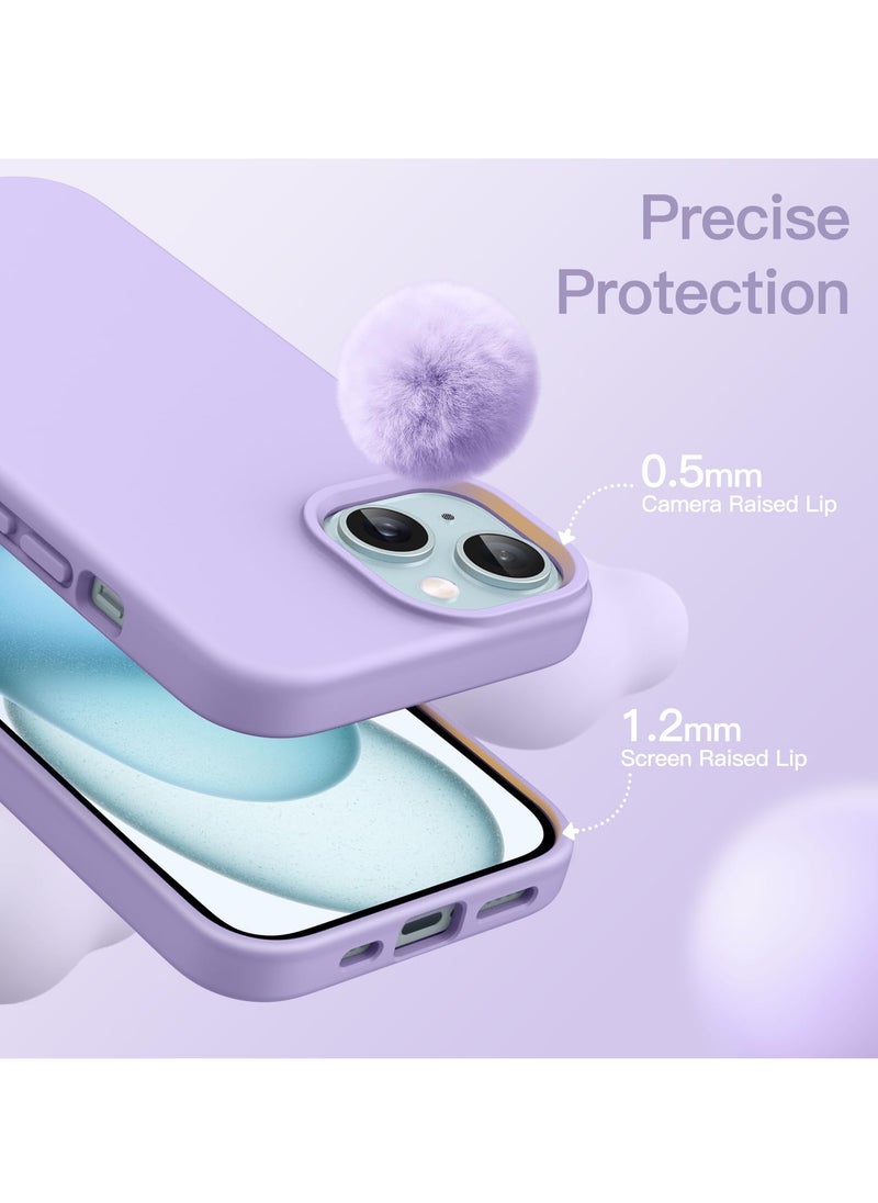 BORTONY iPhone 15 Case 6.1 Inch Silicone Silky-Soft Touch iPhone 15 Cover Full-Body Slim Thin Phone Case Shockproof Protective Case Cover for Apple iPhone 15  - Image 5