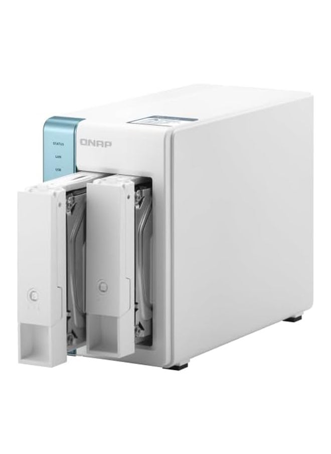 QNAP - QNAP 2 Bay NAS Server, Alpine AL-314 Processor, Quad-Core 1.7 GHz, 4GB SO-DIMM DDR3 RAM, 2.5 GbE LAN (NO Hard Drive) | TS-231P3-4G - Image 1