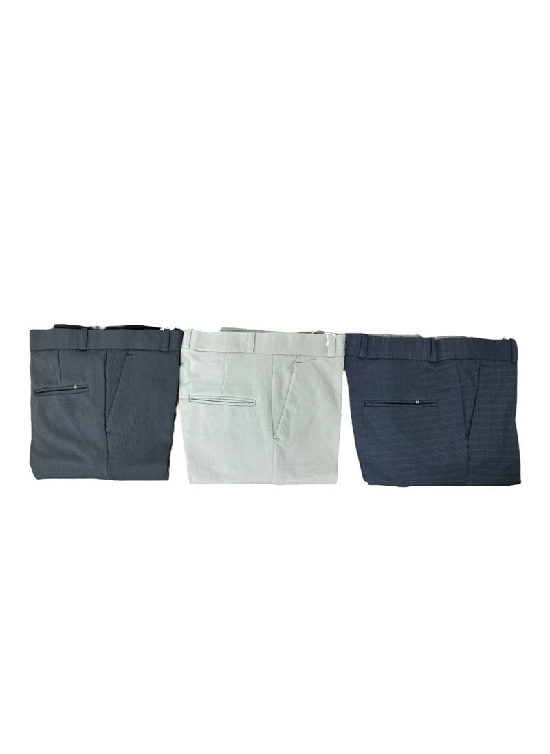 Bruder Men's Slim Fit Ankle Length Pants (3piece set)  - Image 1