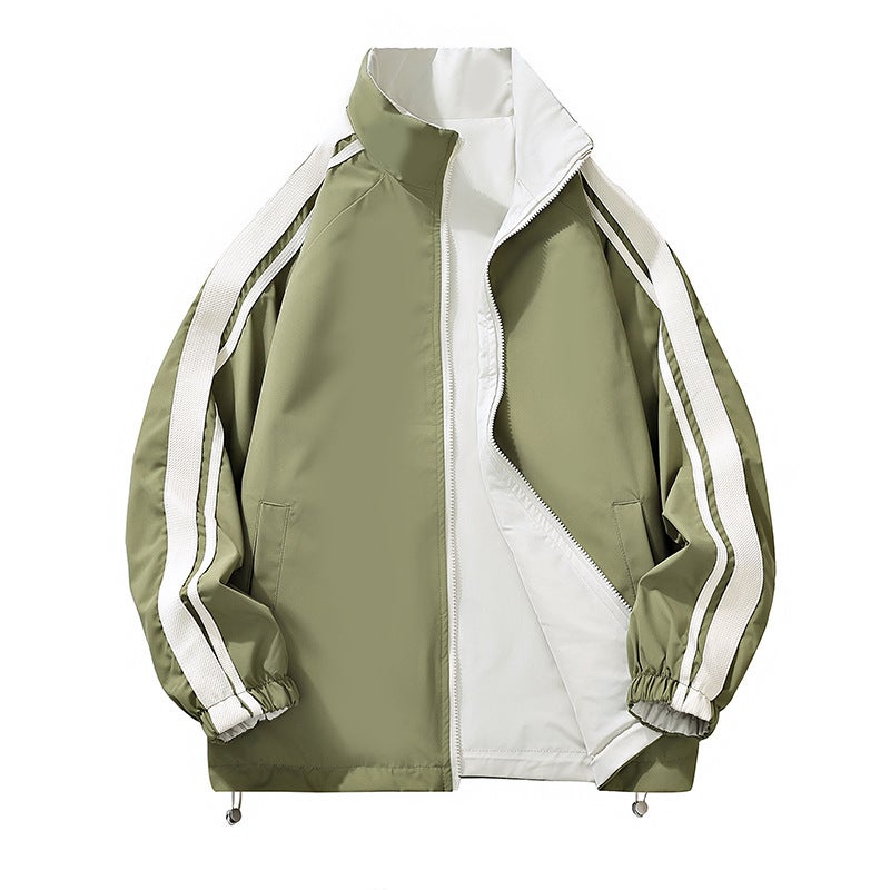 Reversible Jacket Couple Loose Stand Collar 2025 Spring & Fall New Fashion Brand Jacket Casual Sports - Image 4