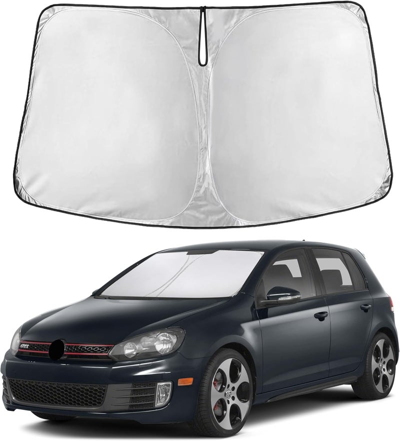 Windshield Sun Shade for Volkswagen Golf MK6 (2009–2014) - Front Window Sunshade & Foldable Car Sun Protector - Image 1