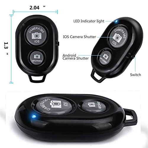 Zety Bluetooth Remote Controller Shutter Button with Cover for Selfie Stick Widely Compatible with iOS & Android | Wireless Bluetooth Shutter | Long Distance Camera Remote Control for All Devices - Image 2
