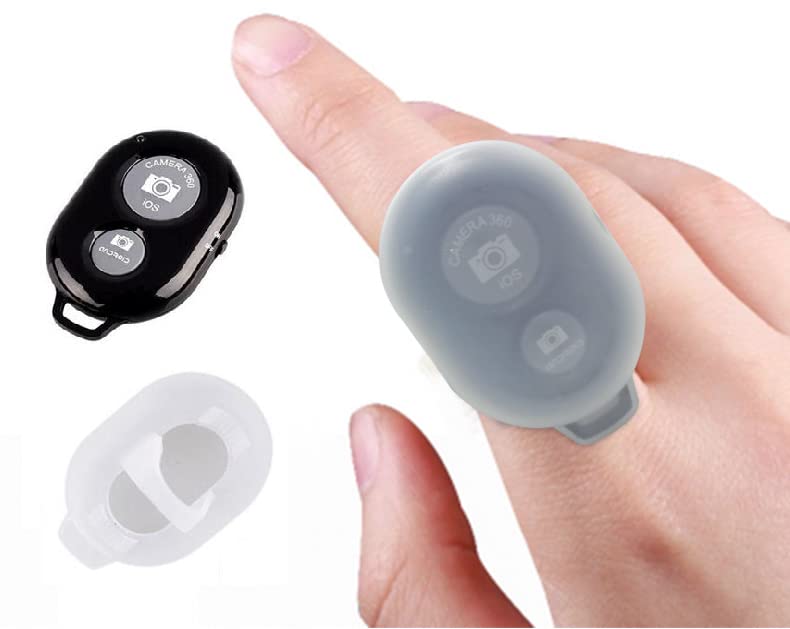 Zety Bluetooth Remote Controller Shutter Button with Cover for Selfie Stick Widely Compatible with iOS & Android | Wireless Bluetooth Shutter | Long Distance Camera Remote Control for All Devices - Image 1