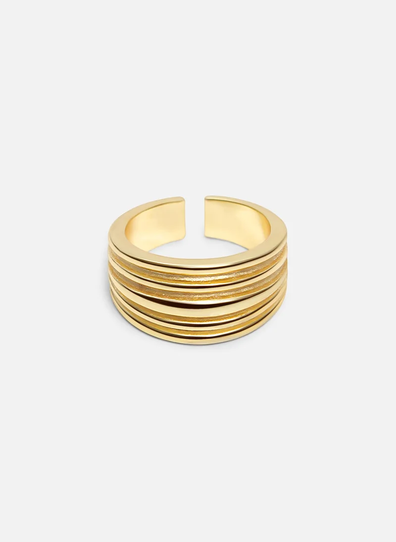 Lichi  Set of two rings with textured surface for Women | Best Price UAE