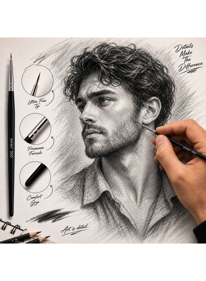 سمارت فرشة رسم دائرية صغيرة مقاس ZERO 3 - اسود - Image 4