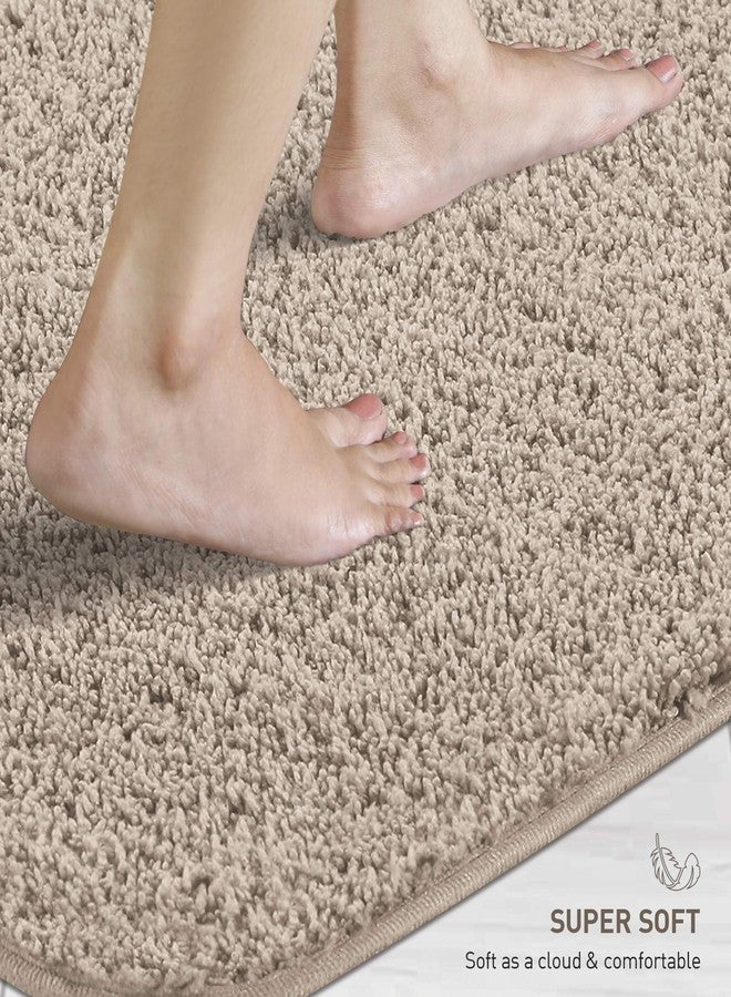 Obsessions Ultra-Absorbent Quick-Dry Bath Mat | 1400 GSM Polyester | Soft, Non-Slip & Fast-Drying Bathroom Rug for Safety & Comfort | 40 × 60 cm | Taupe - Image 4