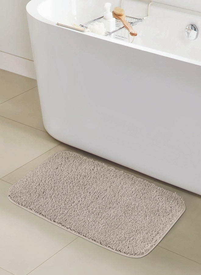 Obsessions Ultra-Absorbent Quick-Dry Bath Mat | 1400 GSM Polyester | Soft, Non-Slip & Fast-Drying Bathroom Rug for Safety & Comfort | 40 × 60 cm | Taupe - Image 1