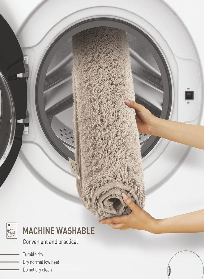 Obsessions Ultra-Absorbent Quick-Dry Bath Mat | 1400 GSM Polyester | Soft, Non-Slip & Fast-Drying Bathroom Rug for Safety & Comfort | 40 × 60 cm | Taupe - Image 5
