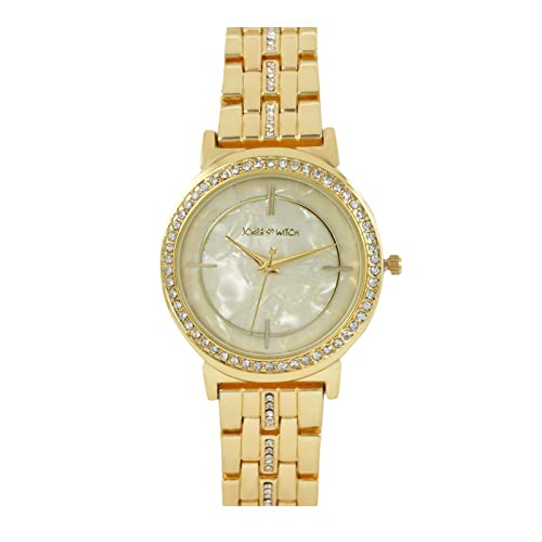 Joker & Witch Moonlight 34mm Gold Dial 16mm Gold Stainless Steel Watch for Women - Image 1