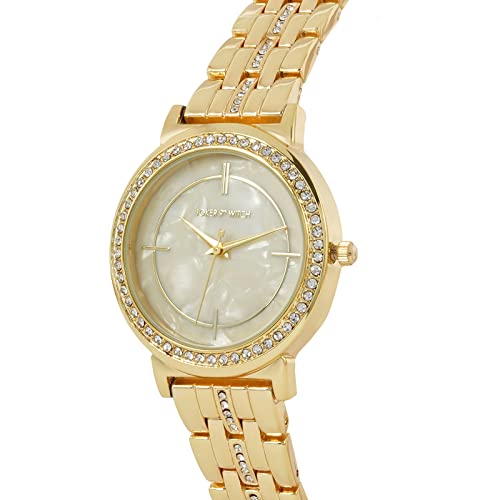 Joker & Witch Moonlight 34mm Gold Dial 16mm Gold Stainless Steel Watch for Women - Image 4