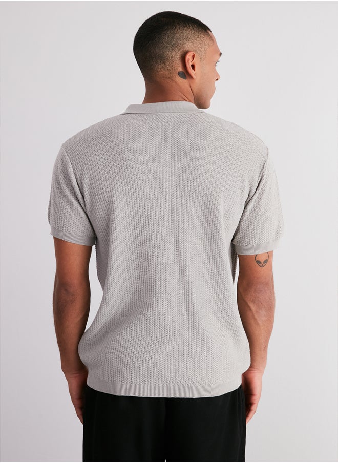 Stone Regular Fit Openwork Zippered Knitwear Polo Neck T-Shirt TMNSS24PO00001 - pzsku/Z80985D21898E0A4FA3F5Z/45/_/1739718273/e6f37b71-e3a0-4dd4-a8d3-7c1282d1fa35