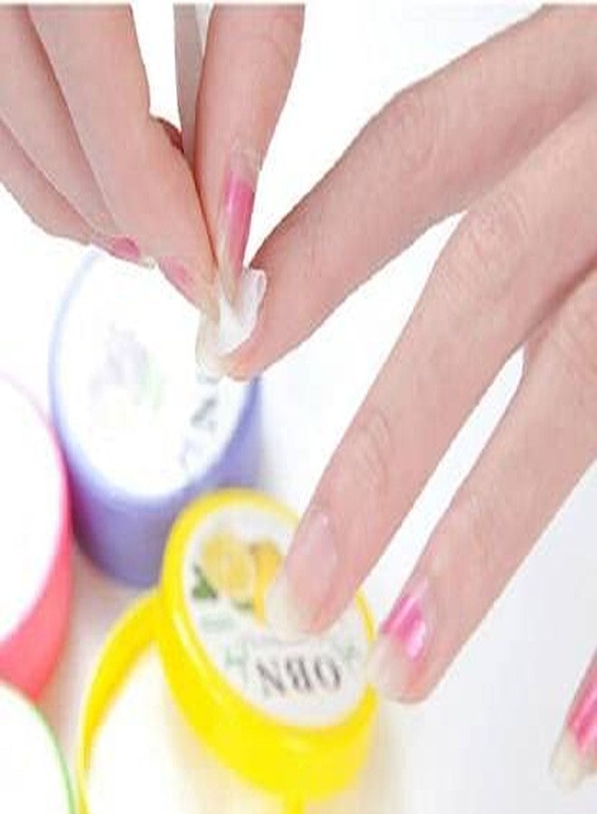 lele? Artificial Nails Set With Glue Acrylic fake/False Nails (Set Of 100 Pcs) with Artificial Nail Glue 3gm Reusable and 2 pkt of nailpolish remover wipes, - Image 3