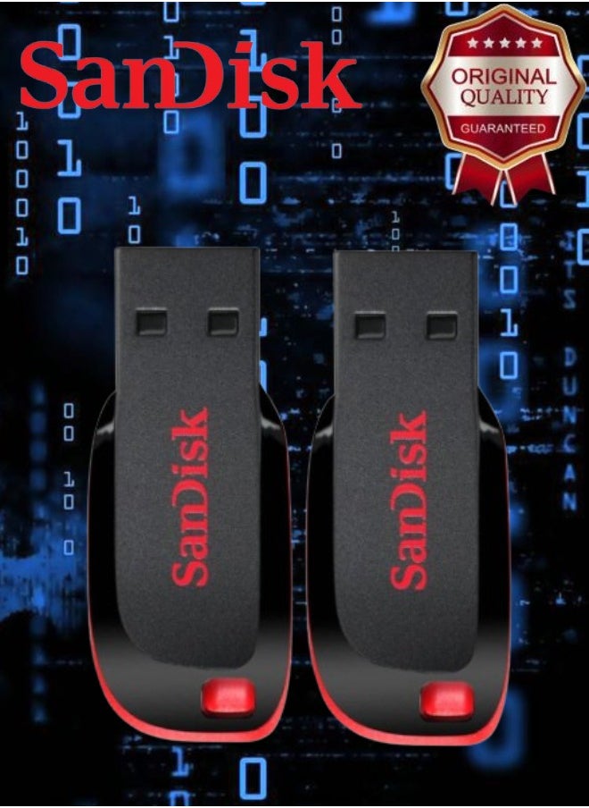 Sandisk 2 Pieces Sandisk Cruzer Blade USB 2.0 Flash Drive 16 GB  - Image 1