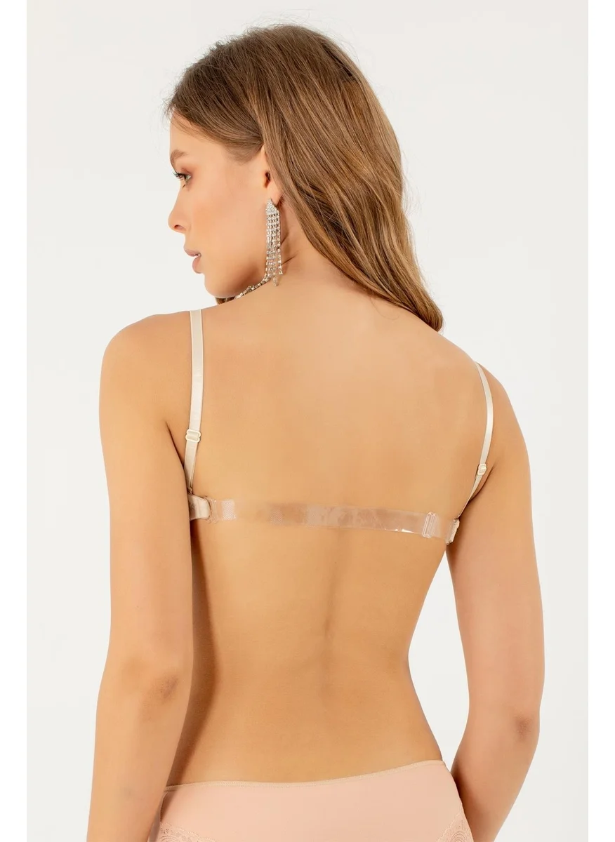 Miorre Unfilled Double Strap Strapless Low-Cut Bra