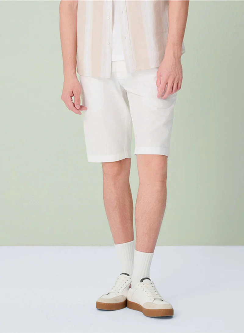 GIORDANO  Men's Slim Linen Cotton Bermuda Shorts for Men | Best Price UAE