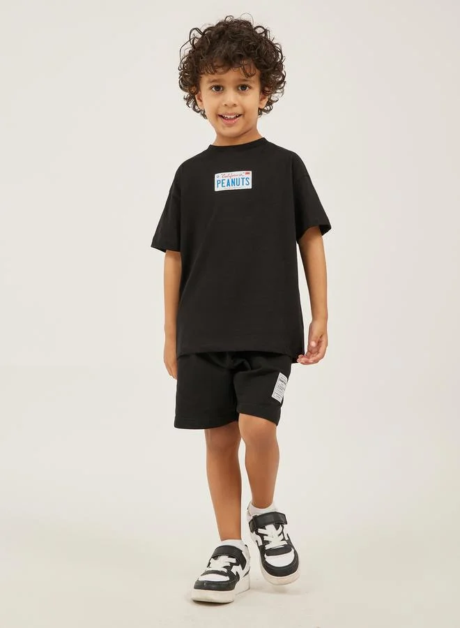 Styli Peanuts Printed Short Sleeve Oversized T-Shirt