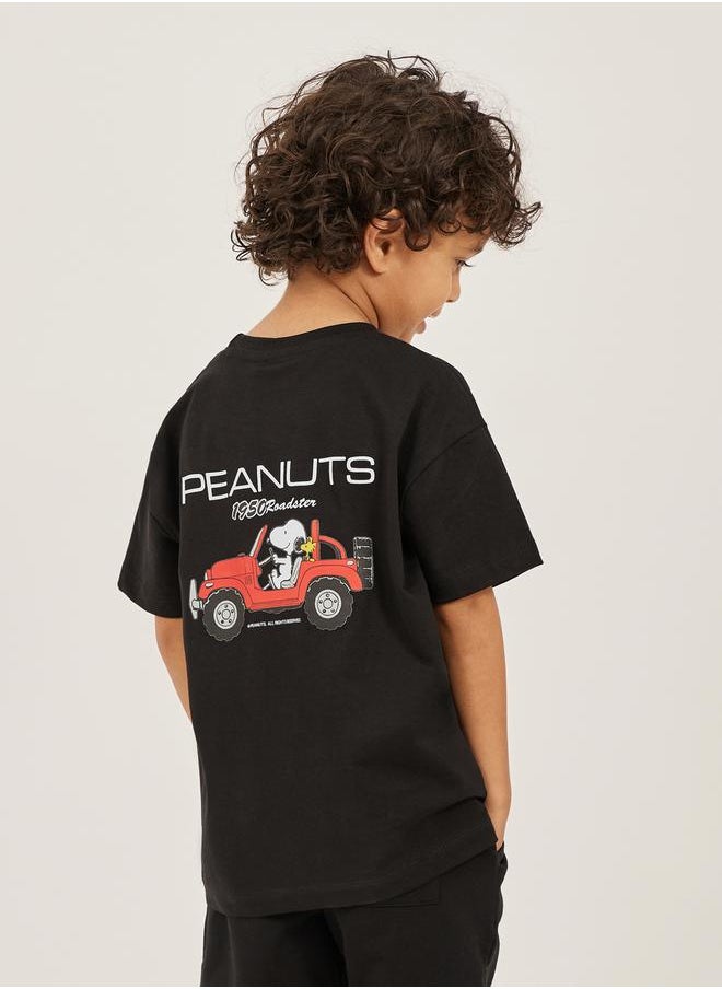 Styli Peanuts Printed Short Sleeve Oversized T-Shirt  - Image 1