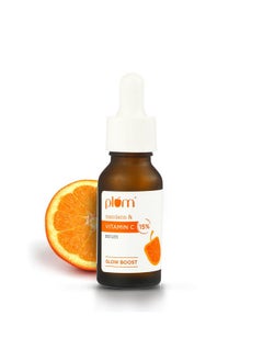 Plum 15% Vitamin C Face Serum For Glowing Skin | Non Irritating Formula | For Dull Skin | With Mandarin | Beginner Friendly, For All Skin Types | Men & Women L 100% Vegan | 20 Ml  - Image 1