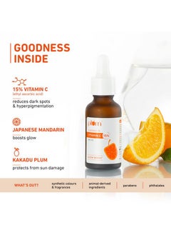 Plum 15% Vitamin C Face Serum For Glowing Skin | Non Irritating Formula | For Dull Skin | With Mandarin | Beginner Friendly, For All Skin Types | Men & Women L 100% Vegan | 20 Ml  - Image 4
