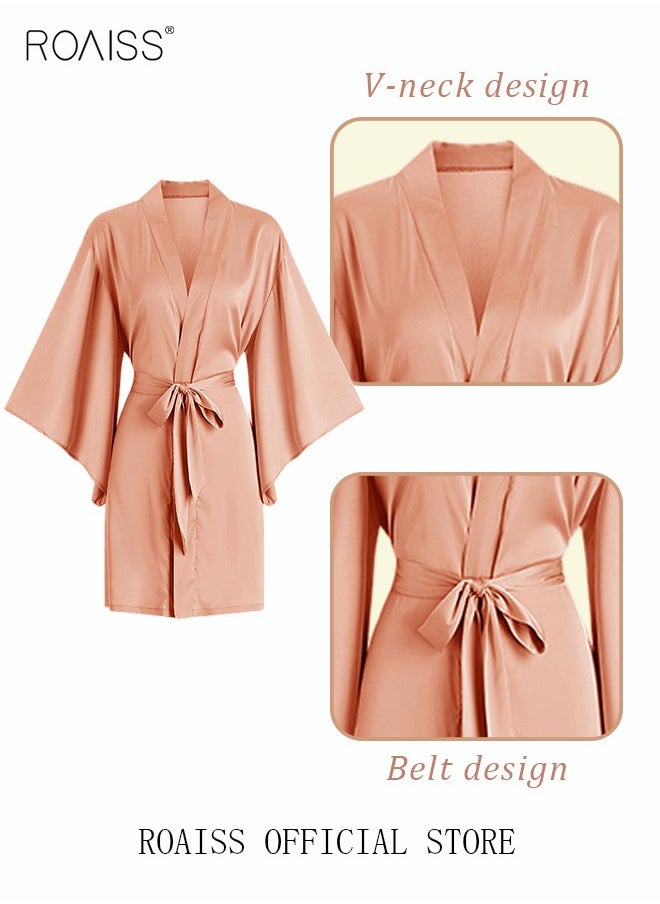 roaiss - 2 Piece Nightgown Set Women's Sweet Halter Nightdress Lingerie Sleepwear Home Dress Set Romantic Elegant Pajamas Ladies Spring Autumn Robe Loungewear - Image 1