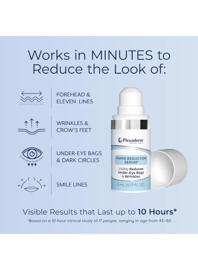 Plexaderm Rapid Reduction Eye Serum - Visibly Reduces Under-Eye Bags, Wrinkles, Dark Circles, Fine Lines & Crow's Feet Instantly, Anti Aging Wrinkle Remover for Face, Pump - Image 3