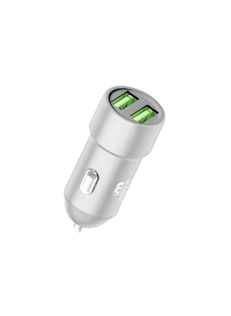 Peston Super Fast Car Charger 3.4A Fast Charge Dual Port USB Car Power Converter Metal Car Charging Head for I Phone HUAWEI XIAO VIVO All Phone Models - Image 2