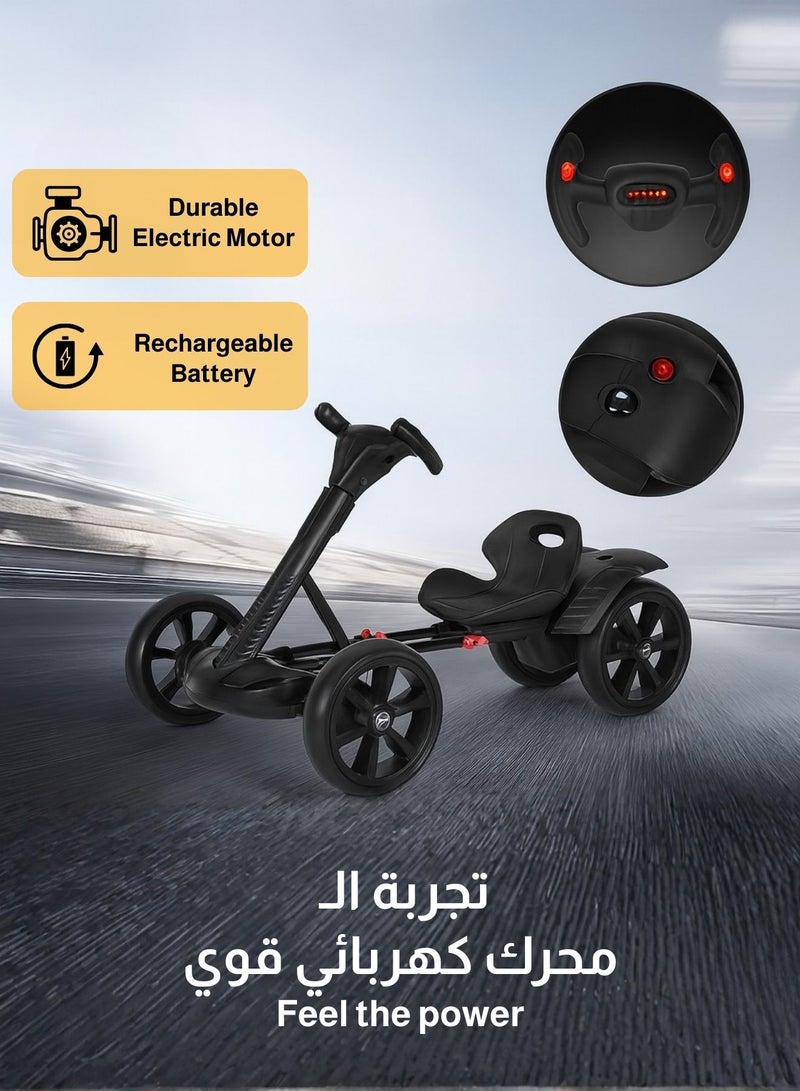 Foldable Electric Ride-On Car with Remote Control – 4-Wheel Kids Ride-On Toy | Safe & Sturdy Structure, Front Anti-Collision, Easy Steering, One-Motor, Dual-Battery | Supports Up to 50kg – Ages 4+ - Image 2