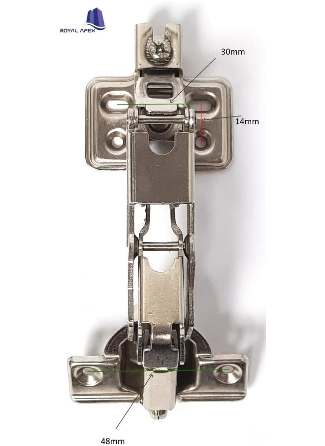 Royal Apex Royal Apex 180 Degree Angle Heavy Duty Adjustable Stainless Steel Cabinet Door Concealed Cabinet Hinge Full Overlay Half Overlay Inset Hinges  - Image 3