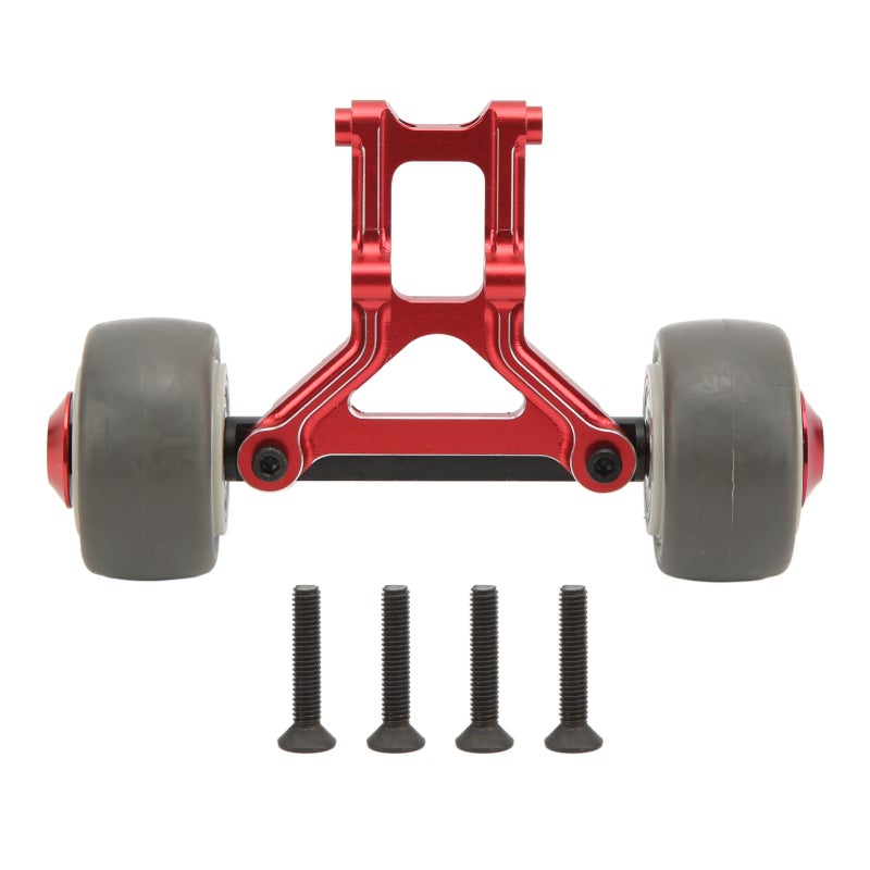 Rc Car Wheels Red Aluminum Alloy Plastic High Accuracy Load Bearing - Quiet Wear Resistant Rubber Rc Head Up Wheel for Off-Road Rc Racing - Image 1