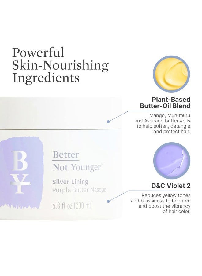 Better Not Younger Silver Lining Purple Butter Masque, 6.8 Fl Oz  - Image 3