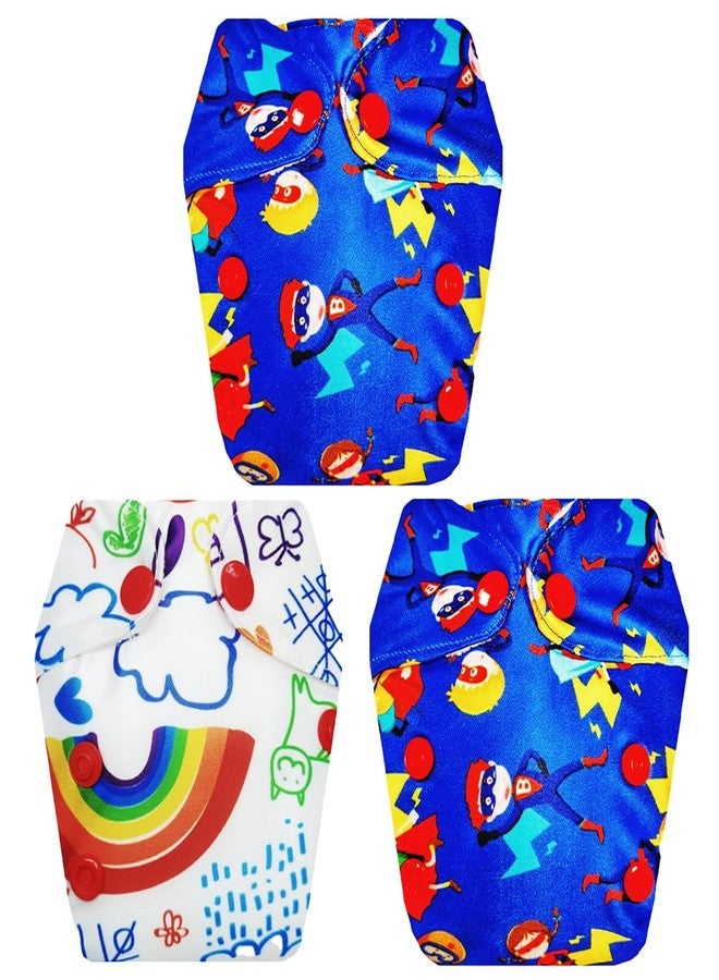 Dumbledo Premium Newborn Cloth Diaper with Integrated Insert (Pack of 3) | Snug Fit | 6-Layer Absorbent Pad | Quick Dry | Designed by Moms | 0 - 4 Months | Unisex Baby - Image 1