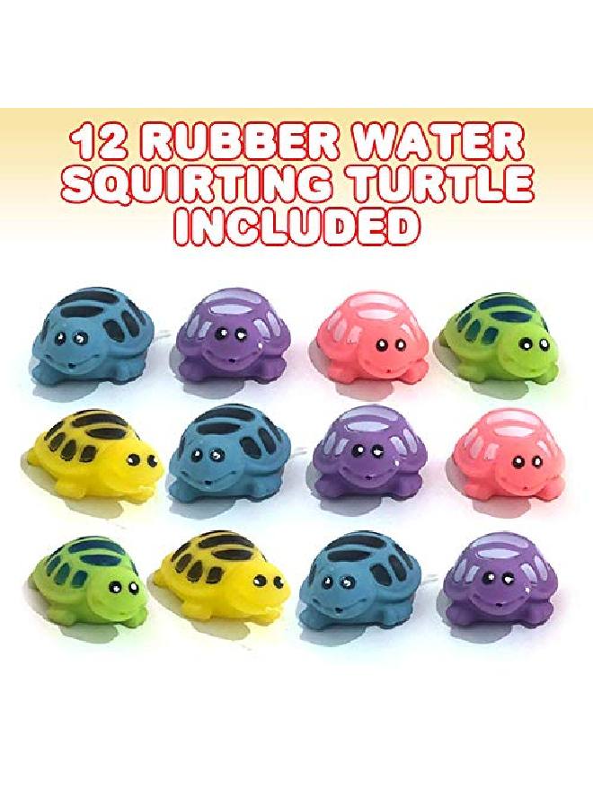 ArtCreativity Rubber Water Squirting Turtles Pack Of 12 Bathtub And Pool Toys For Kids Safe And Durable Water Squirters Birthday Party Favors Goodie Bag Fillers  - Image 2