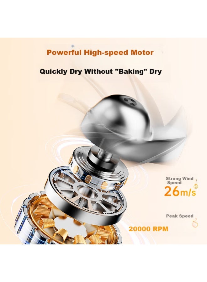 Supor 500 Million Negative Ion Hair Care Electric Hair Dryer, Portable Foldable Quick-drying Hair Dryer, Smart Temperature Control For Home And Dormitory Use, Ehdl-f844a Rice Orange, Qixi Valentine's Day Gift - Image 3