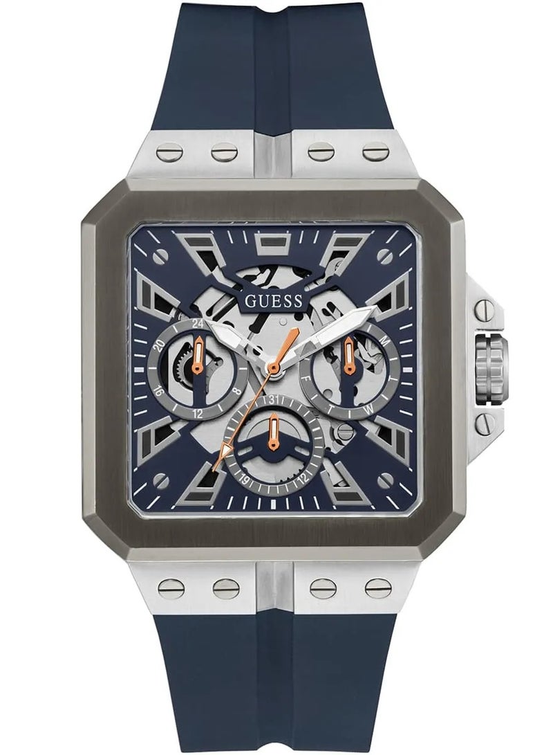 جس ساعة GUESS للرجال باللون الأزرق الداكن متعددة الوظائف - GW0637G1 - Image 1