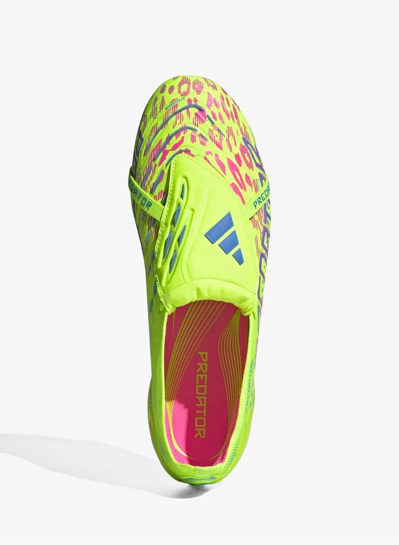 Adidas Lucid Lemon / Lucid Pink / Blue Fusion Predator Elite Fold-Over Tongue Firm Ground Boots  | Best Price UAE