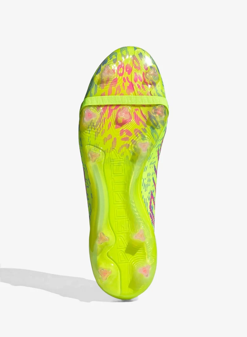 Adidas Lucid Lemon / Lucid Pink / Blue Fusion Predator Elite Fold-Over Tongue Firm Ground Boots  | Best Price UAE
