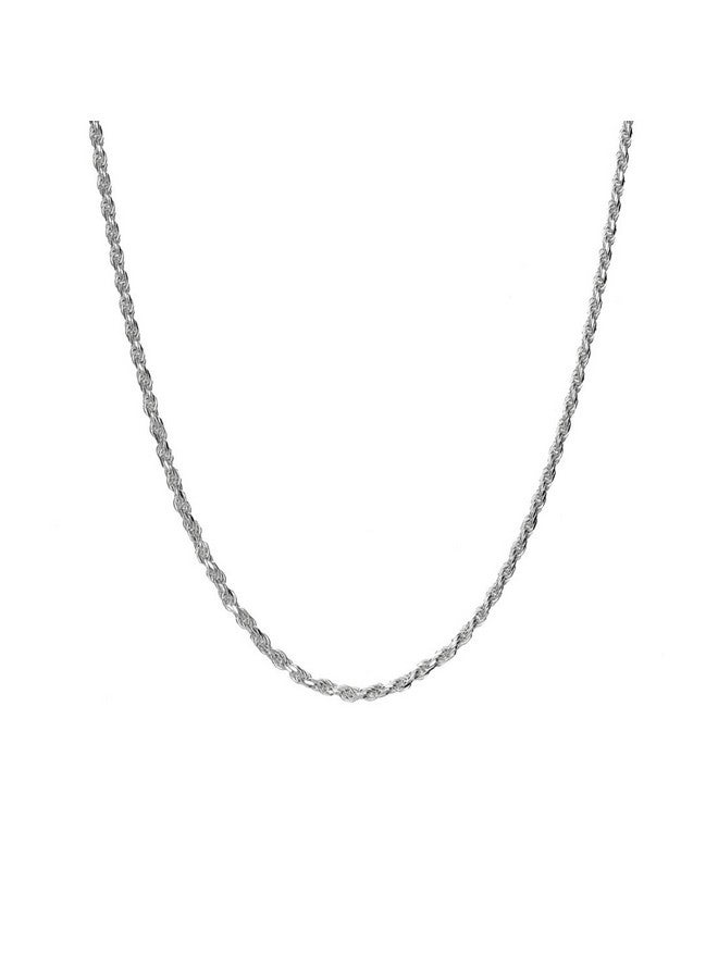 Clara Sterling Silver Silver and Chain Necklace for Men (White, 13.5 gm) - Image 1