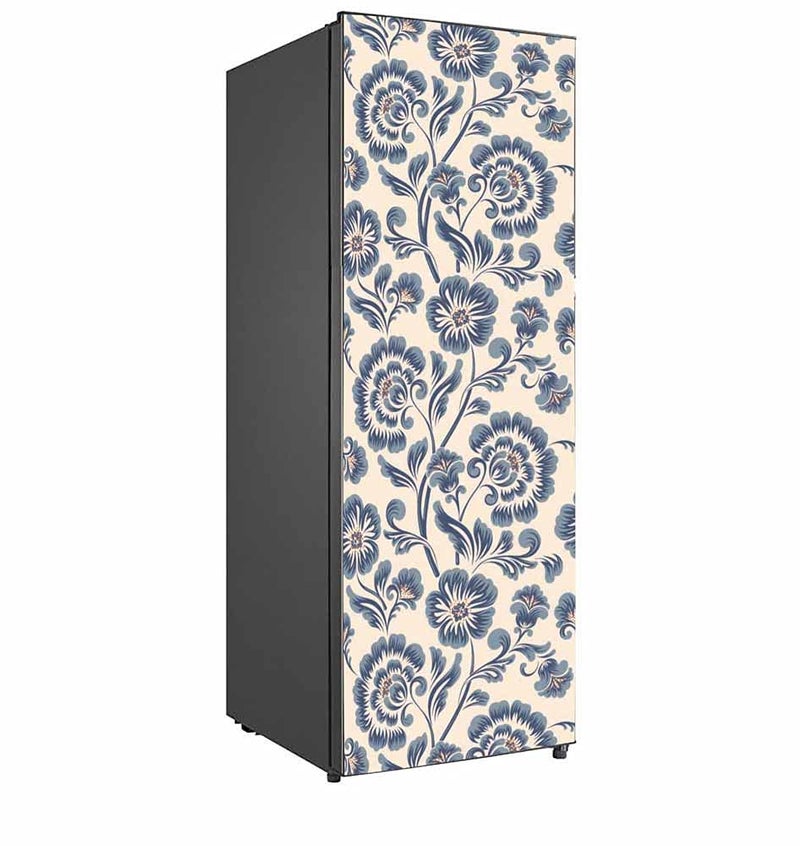 wallpics Flower Design Fridge Sticker Skin Fully Waterproof Vinyl Sticker 60 cm X 160 cm frs2096